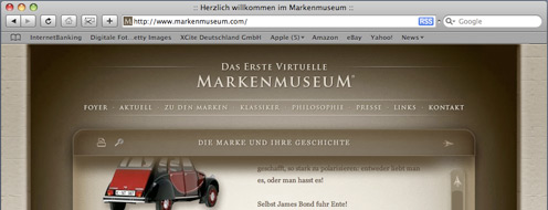 Homepage Markenmuseum